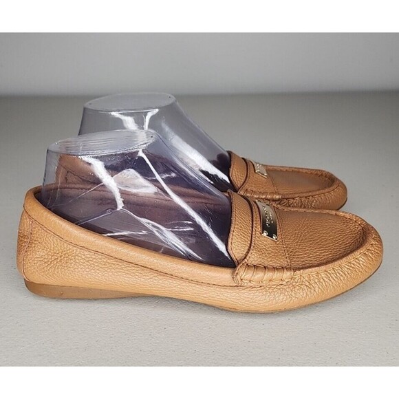 Coach Fredrica Leather Loafers Slip On Cognac Brown Driving Shoe Size 8.5B - Picture 7 of 11